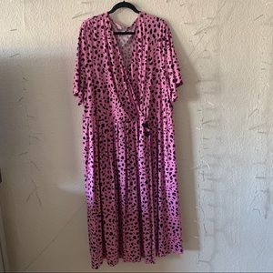 ASOS pink cheetah print dress